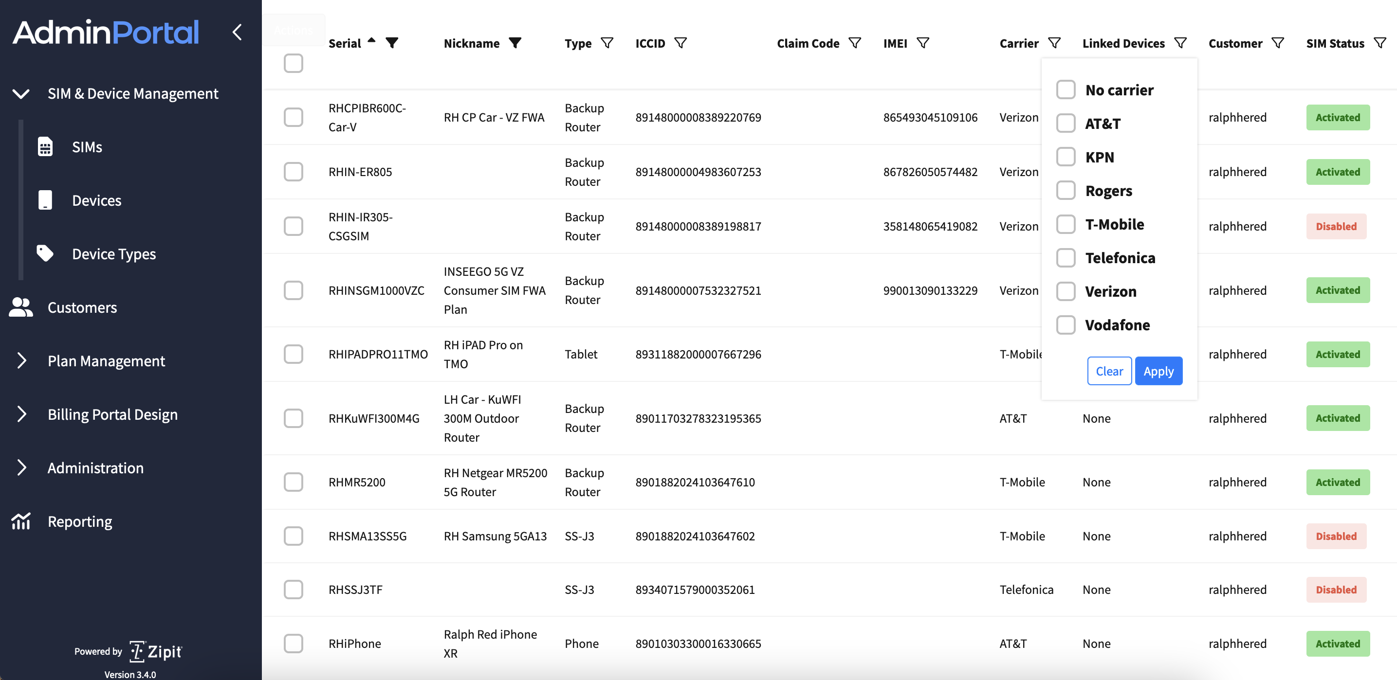 Admin Portal - Managing Carriers-1