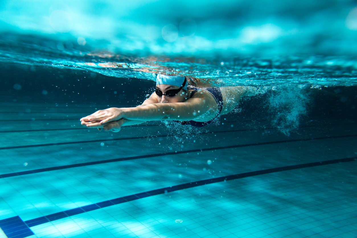 indoor pool swimmer