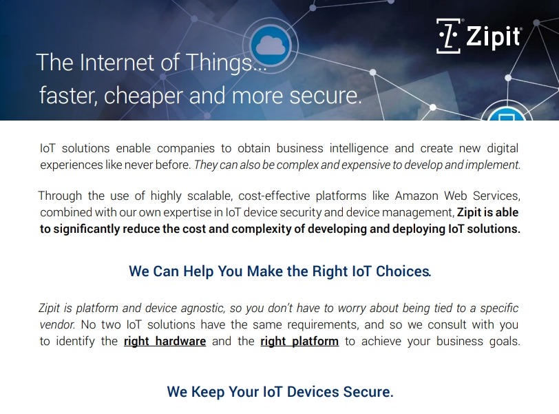 Faster, Cheaper, More Secure IoT